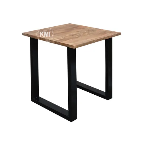 Stół Loftowy 90x90 – Drewno Mango Postarzane i Metal
