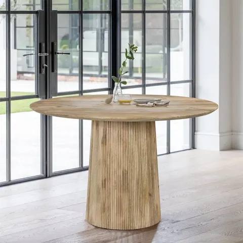 Okrągły Stół Indyjski z Drewna Mango | Mebel Drewniany 120 cm