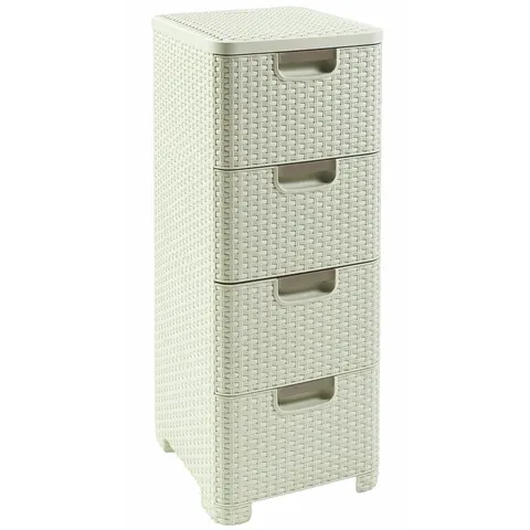 Regał Szafka DRAWER 4X14 L kremowy Curver 209907
