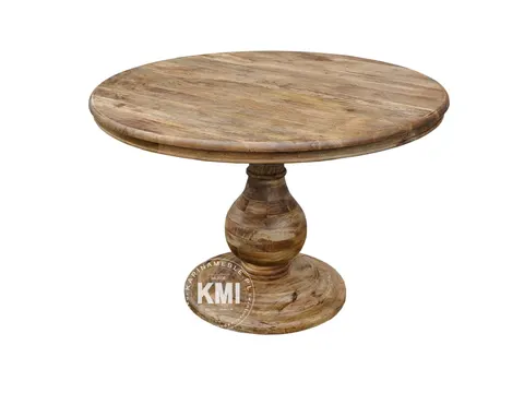 Meble indyjskie – okrągły stół Amber lakierowany 150 cm