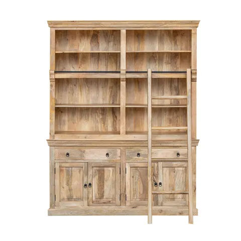 Duża Biblioteczka Oxford | Mebel Indyjskie z Drewna Mango