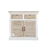 Drewniana komoda Hampton 96 cm z szufladami | Meble bielone z mango