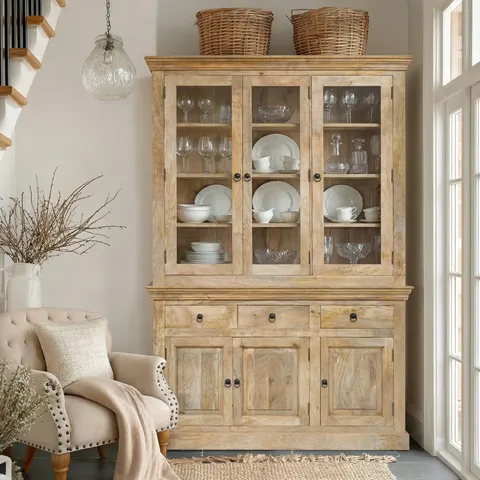 Meble Rustykalne | Klasyczny Kredens Drewniany 150 cm Mango