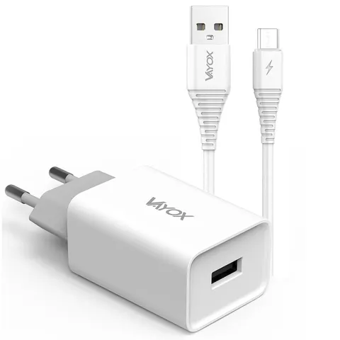 Ładowarka sieciowa USB 5V 2.1A + kabel micro usb 1m VA0051micro Vayox