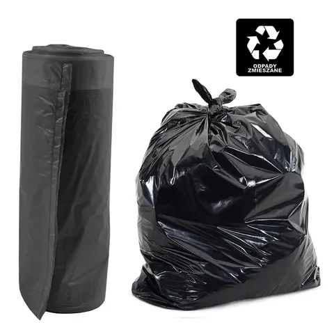 Worki na śmieci LDPE 35 L/10 sztuk czarne