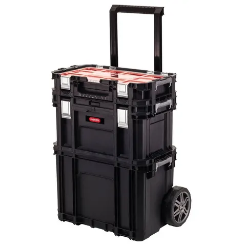 Zestaw skrzynek narzędziowych na kółkach Connect Rolling System 238273 Keter