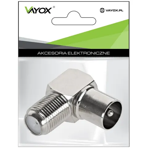 Złącze kątowe wt. ant - gn. F Cu LB0199 Libox