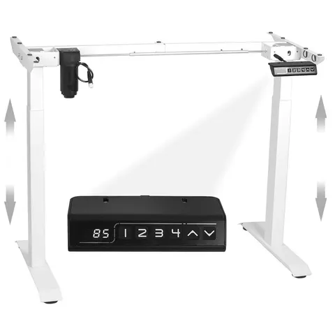 Elektryczny stelaż biurkowy KG1021 biały KING MOUNT