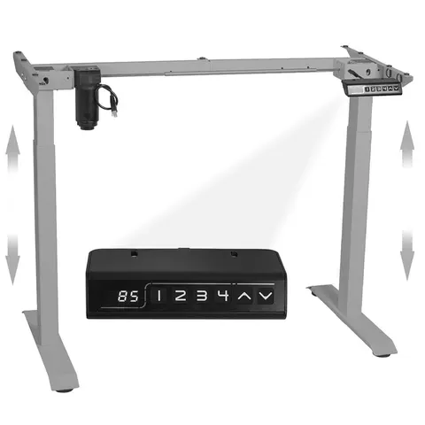 Elektryczny stelaż biurkowy KG1021 srebrny KING MOUNT