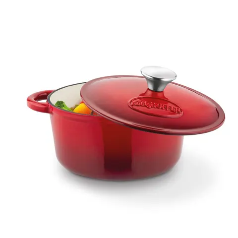 Garnek żeliwny emaliowany 20cm 2,8L czerwony 5903313465762