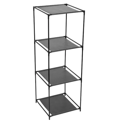 Regał stojak metalowy 4 półki 104cm czarny Deco4Home