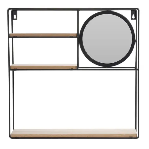 Półka ścienna z lustrem 40x40x10 cm Deco4Home
