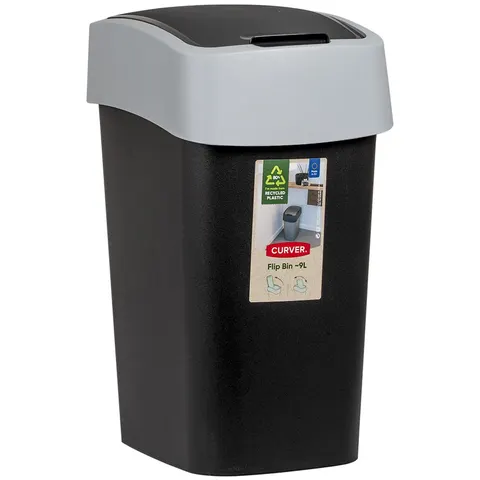 Kosz na śmieci PACIFIC FLIP BIN 10 L czarny CURVER 229418