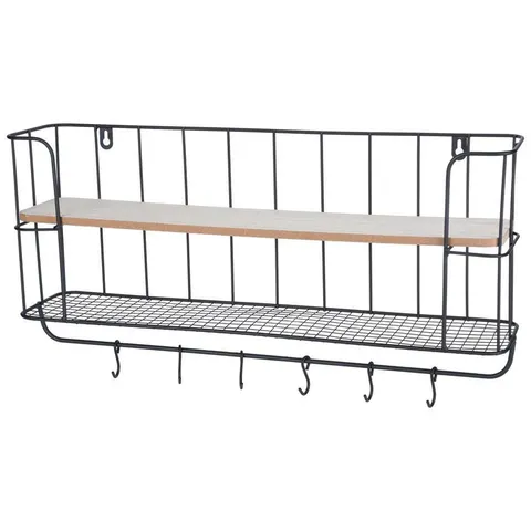Półka metal z wieszakami MDF ORION 530828