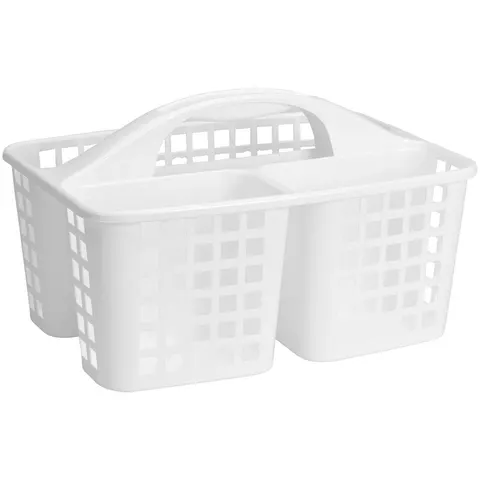 Koszyk organizer na akcesoria detergenty z rączką biały Deco4Home