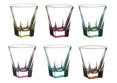 Kieliszki do wódki Komplet 6 szt. 60 ml kolorowe 260130