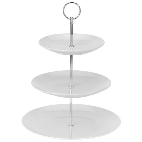Patera 3-piętrowa na ciastka ciasto porcelanowa Deco4Home
