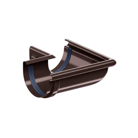Narożnik zewnętrzny rynny Krop PVC rozmiar 130/90 system rynnowy