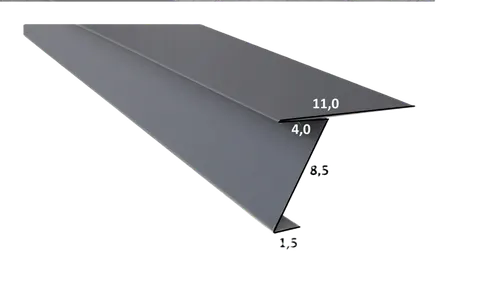Pas startowy panel dachowy mat 1,95m z blachy stalowej powlekanej ,obróbki dachowe