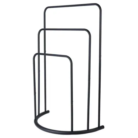 Stojak na ręczniki metalowy czarny 75x50x24cm Deco4Home