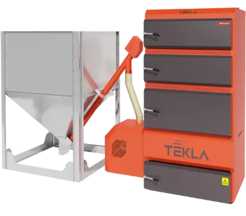 Kocioł TEKLA DRACO BIO 75 kW z mechanicznym czyszczeniem palnika