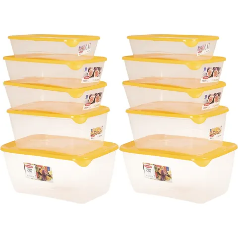 Zestaw pojemników na żywność Fresh & GO yellow 10szt