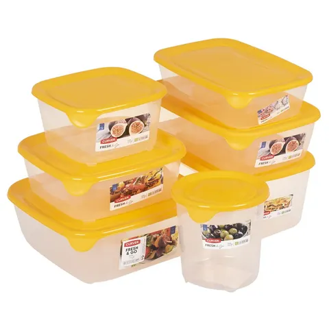 Zestaw pojemników na żywność Fresh & GO yellow 7szt
