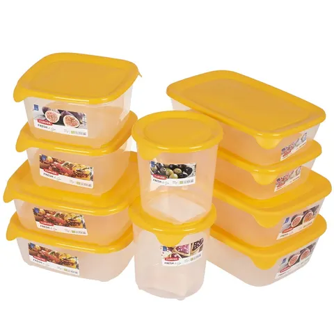 Zestaw pojemników na żywność Fresh & GO yellow 10szt