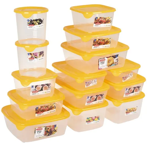 Zestaw pojemników na żywność Fresh & GO yellow 14szt
