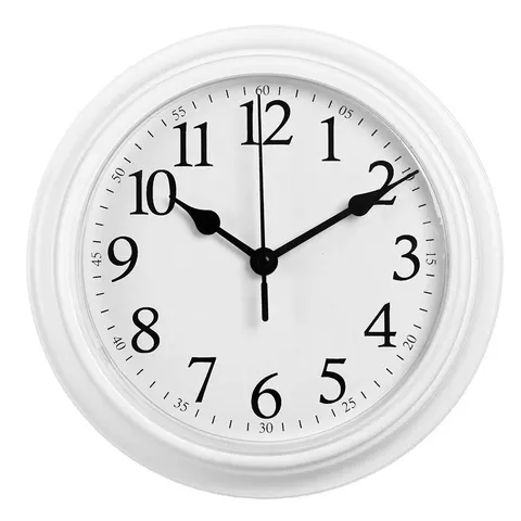 Zegar ścienny okragły 22,5 cm biały Deco4Home