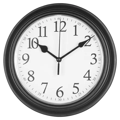 Zegar ścienny okragły 22,5 cm czarny Deco4Home