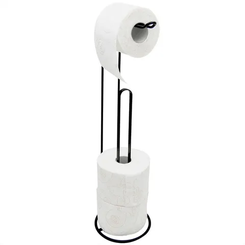 Stojak na papier toaletowy metalowy czarny 15x54 cm Deco4Home