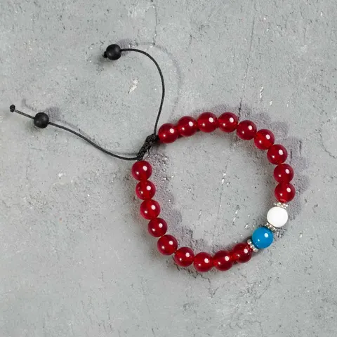 Bransoletka BOHO JADEIT czerwony