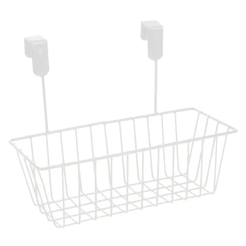 Kosz metalowy na drzwi 28x15x21cm biały Deco4Home