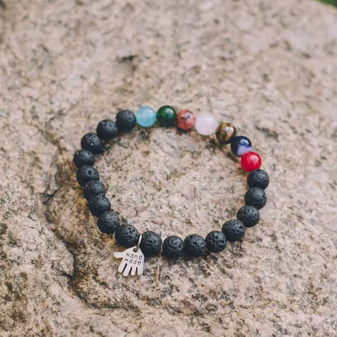 Bransoletka BOHO HAND lawa wulkaniczna