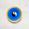 Drewniana podstawka pod kadzidła YIN - YANG niebieska