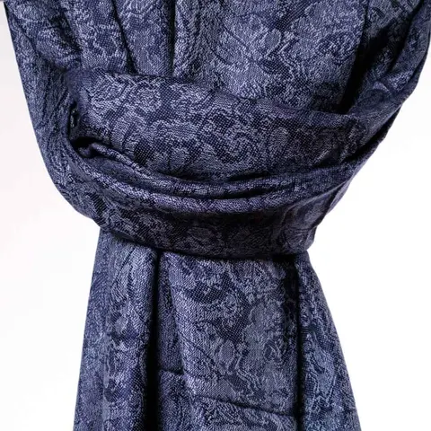 Szal ELEGANCE navy silver blue