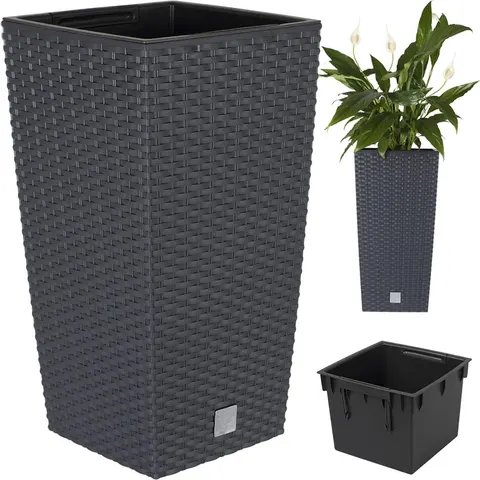 Doniczka Rato square - antractyowy DRTS200-S433 Prosperplast