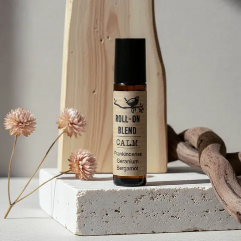 Roll-on CALM - mieszanka olejków eterycznych Frankincense, Geranium, Bergamotka 10 ml