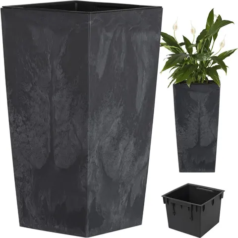 Doniczka Urbi square Effect - antracytowy DURS240E-S433 Prosperplast