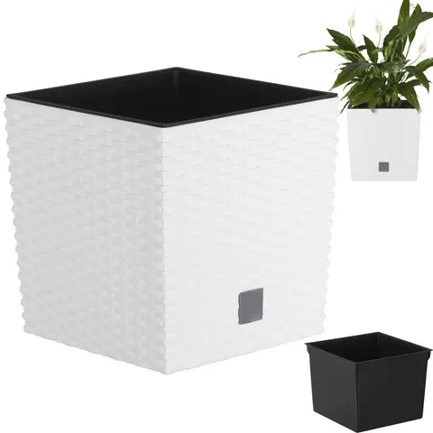 Doniczka Rato low - biały DRTS200L-S449 Prosperplast