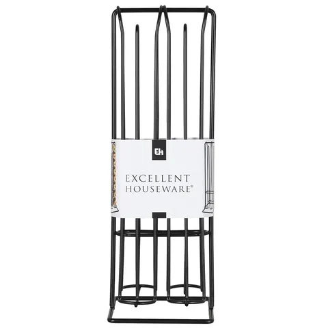 Stojak na kapsułki do kawy czarny metalowy Deco4Home