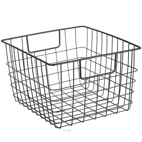 Kosz z siatki na owoce czarny 32x29x19cm Deco4Home