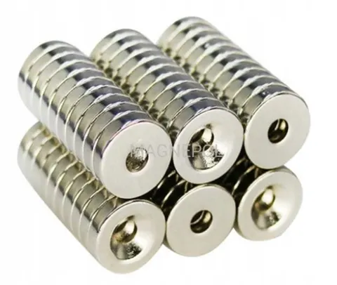 MAGNES NEODYMOWY 14x3 otw.9/4 POD WKRĘT 10szt N52