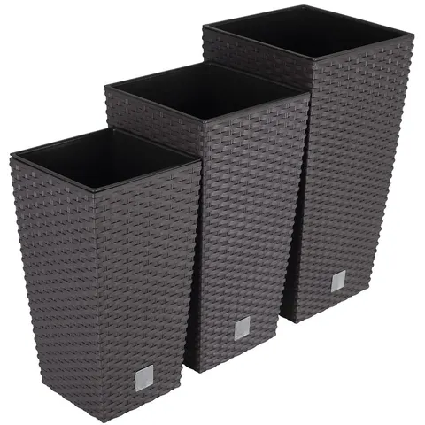 Zestaw 3x Doniczka donica ogrodowa rato square umbra