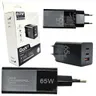 Potrójna szybka ładowarka MAGNEPOL 65W GaN USB C A czarna zasilacz sieciowy