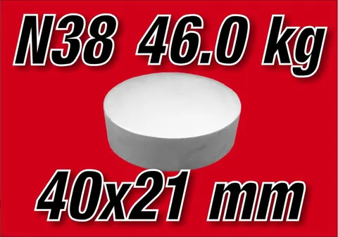 MW 40x21 N38 Magnes neodymowy walcowy