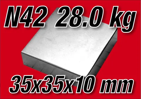 MPŁ 35x35x10 N42 Magnes neodymowy płytkowy