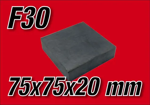MPŁ 75x75x20 F30 Magnes ferrytowy płytkowy