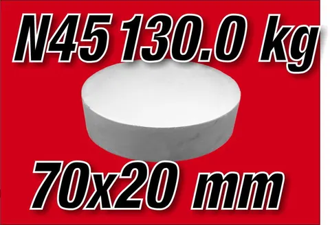 MW 70x20 N45 Magnes neodymowy walcowy